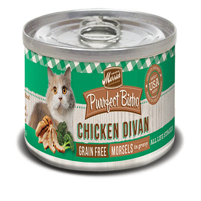 Merrick Purrfect Bistro Grain-Free Chicken Divan Wet Cat Food, 5.5 oz each, Case of 24