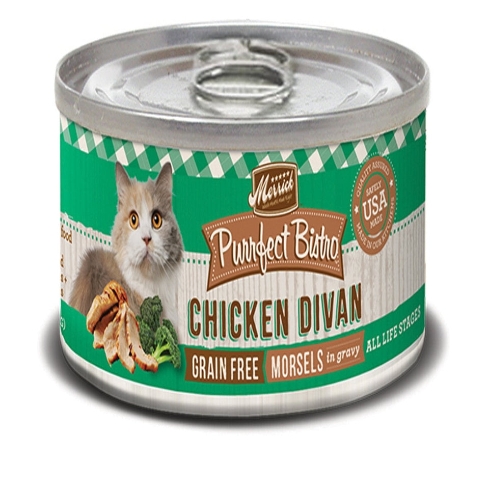 Merrick Purrfect Bistro GF Chicken Divan Wet Cat Food, 5.5 oz, 24 ct