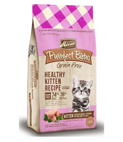 Merrick Purrfect Bistro Grain-Free Healthy Kitten Dry Cat Food, 4 lb