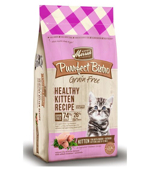 Merrick Purrfect Bistro Grain-Free Healthy Kitten Dry Cat Food, 4 lb