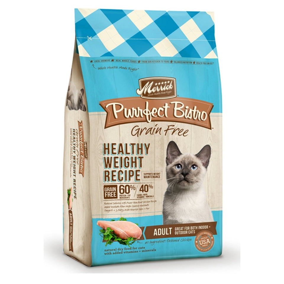 Merrick Purrfect Bistro GF Dry Cat Food - Healthy Weight Recipe, 4 lb