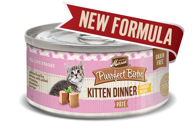 Merrick Purrfect Bistro Kitten Pate Wet Cat Food, 3 oz, 24 ct