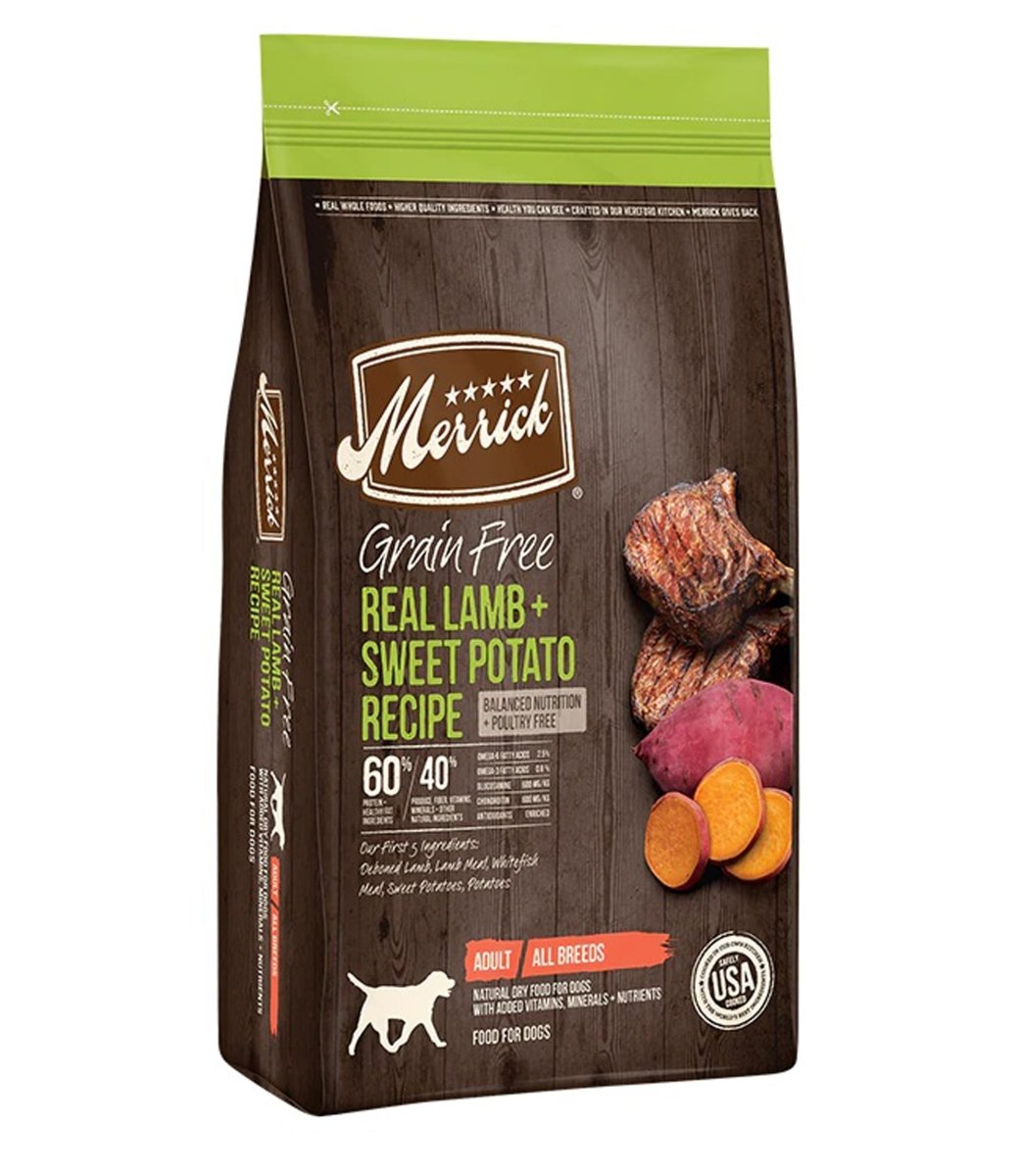 Merrick Grain Free Real Lamb and Sweet Potato Dry Dog Food 22 lb - Pets Perfect