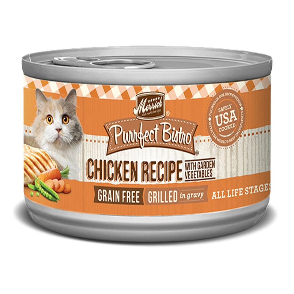 Merrick Purrfect Bistro GF Chicken Wet Cat Food, Grilled in Gravy