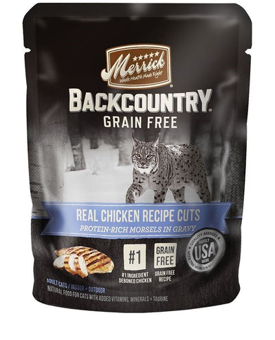 Merrick Backcountry GF Real Chicken Cuts in Gravy Wet Cat Food, 3 oz