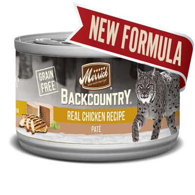 Merrick Backcountry Grain-Free Real Chicken Pate Wet Cat Food, 3 oz each, Case of 24