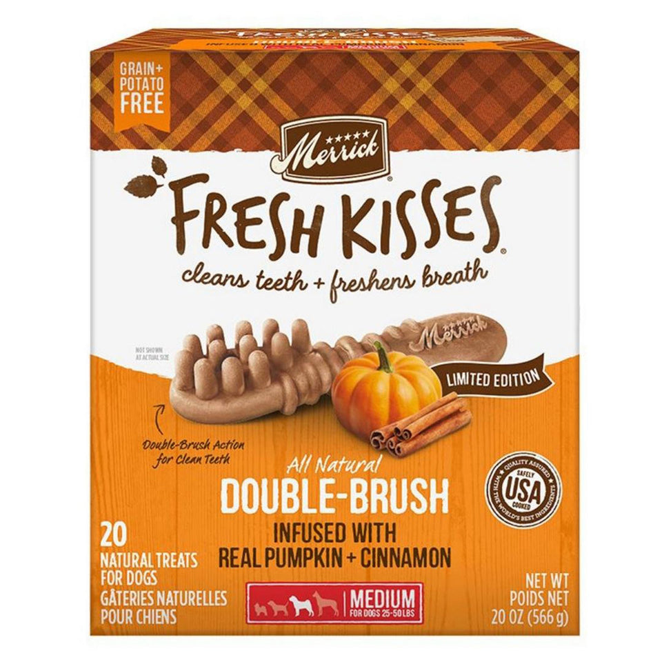 Merrick Dog Fresh Kisses Seasonal Pumpkin Cinnamon Medium 20 ct