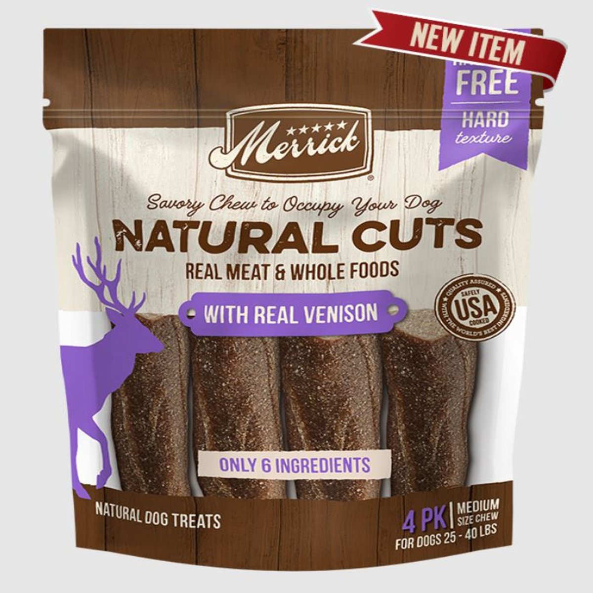Merrick Venison Dog Chews – Durable Rawhide - Free | Medium - Pets Perfect