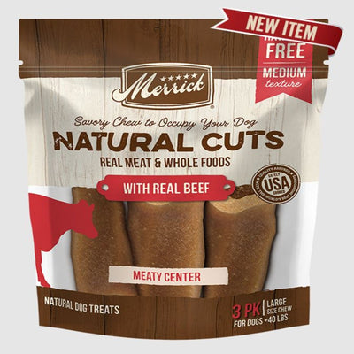 Merrick Beef Dog Chews - High Protein Rawhide-Free, Large