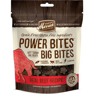 Merrick Dog Power Bites Big Beef 6 oz