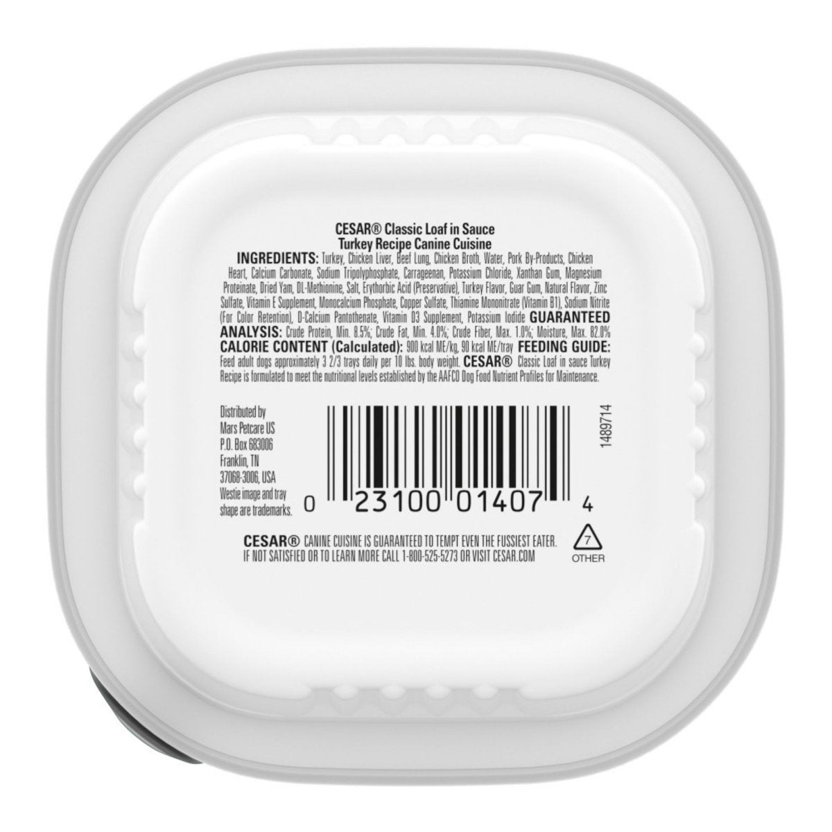 Cesar Classic Loaf in Sauce Adult Wet Dog Food Turkey 3.5oz 24pk - Pets Perfect