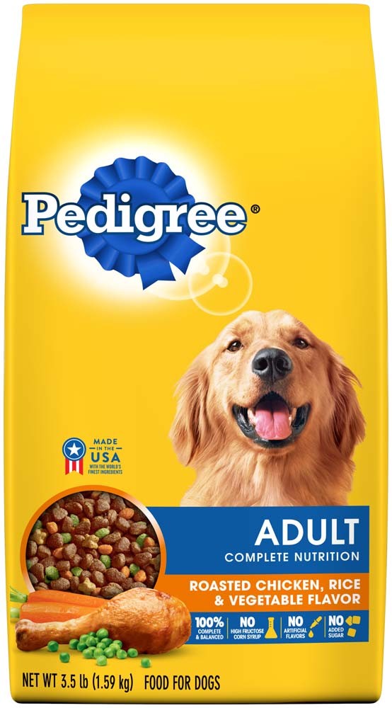 Pedigree Complete Nutrition Adult Dry Dog Food Roasted Chicken, 3.5 lb