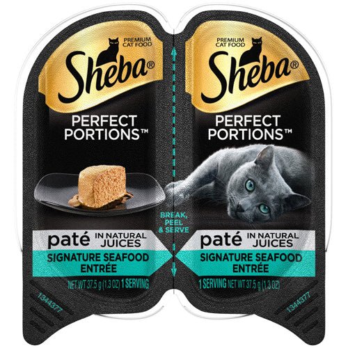 Sheba Perfect Portions Pate Wet Cat Food Signature Seafood 2.6oz - Pets Perfect