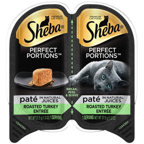 Sheba Perfect Portions Pate Wet Cat Food Roasted Turkey 2.6oz - Pets Perfect