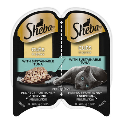 Sheba Perfect Portions Cuts in Gravy Wet Cat Food Signature Tuna 24ea/2.6 oz, 24 pk