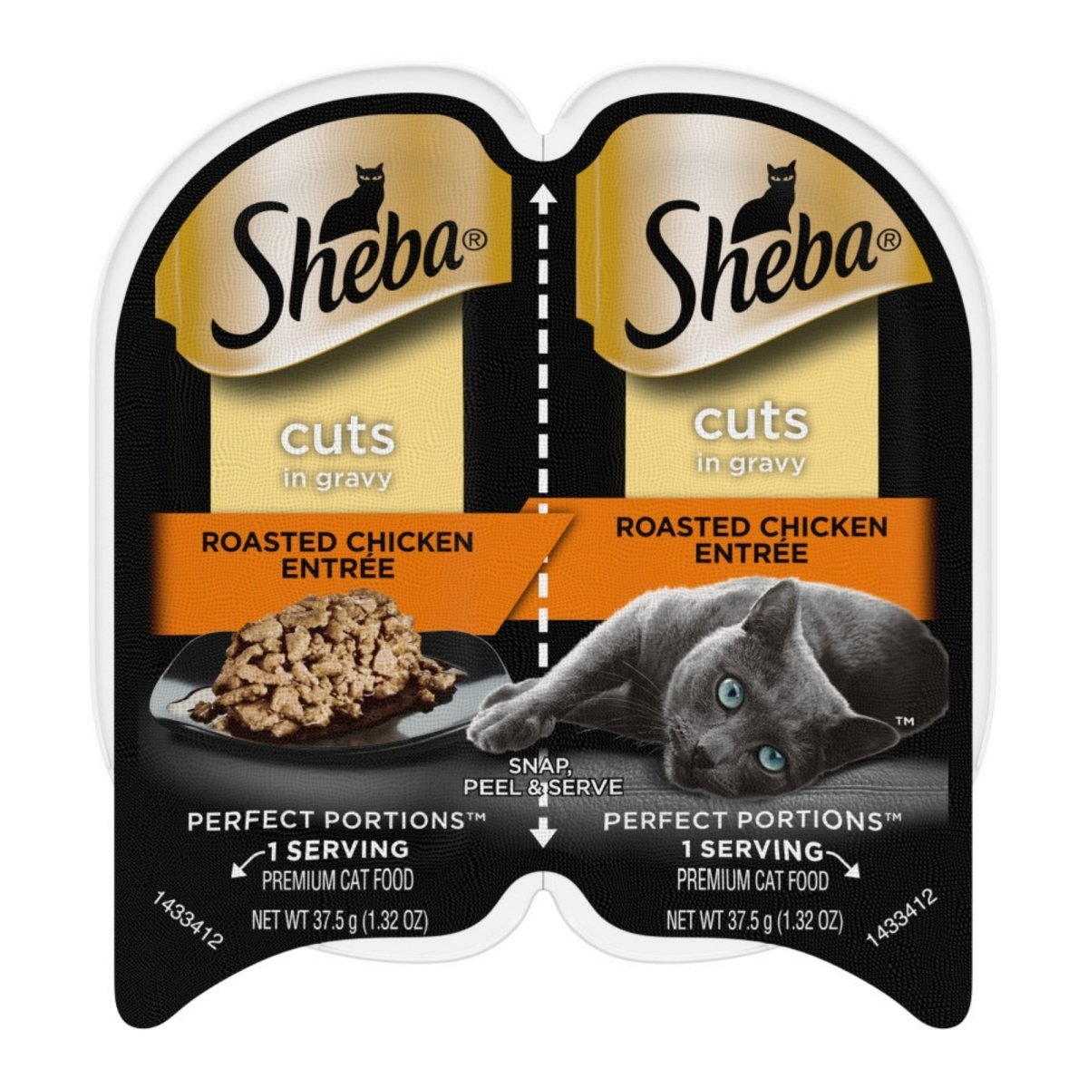 Sheba Perfect Portions Cuts in Gravy Wet Cat Food Roasted Chicken 2.6oz 24pk - Pets Perfect