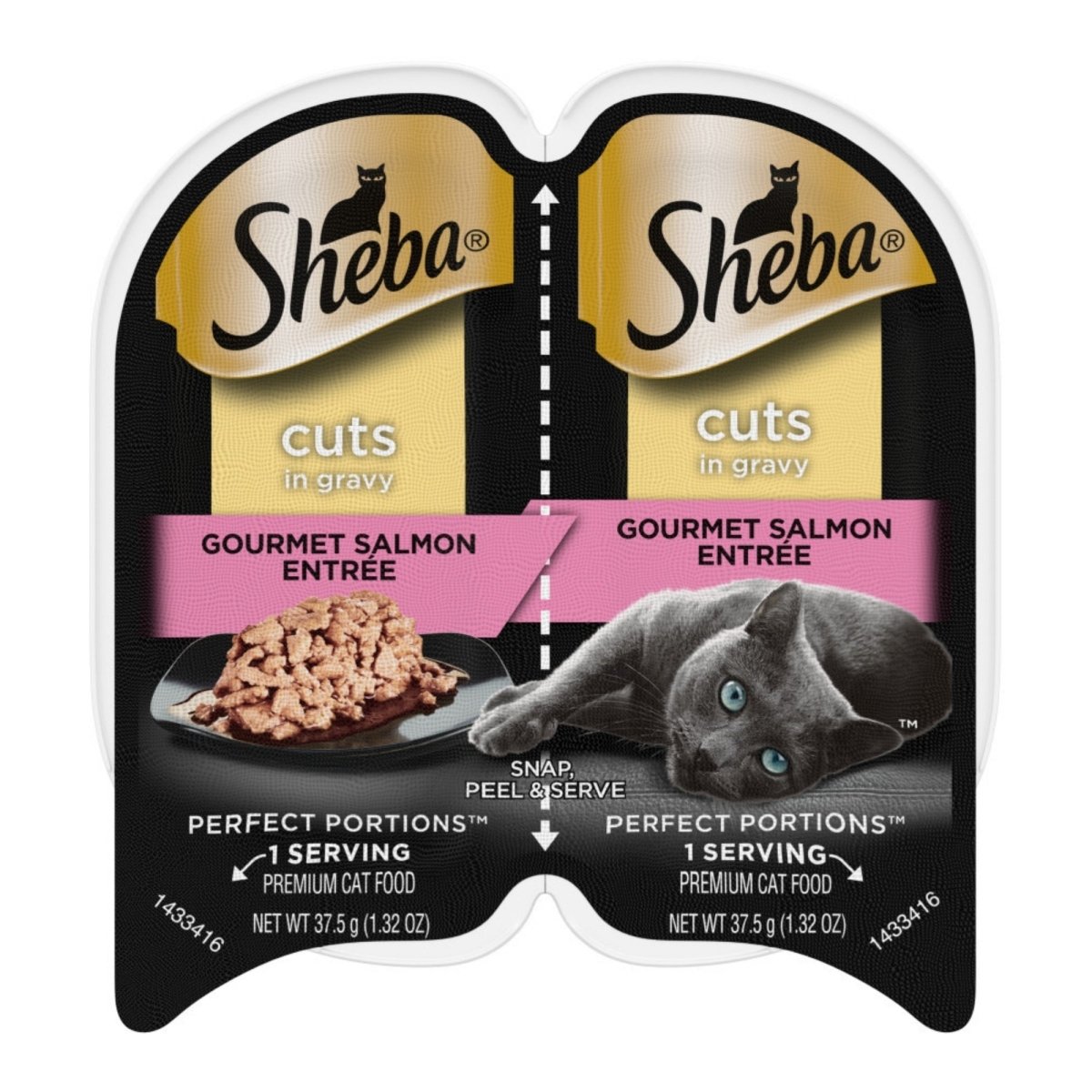 Sheba Perfect Portions Cuts in Gravy Wet Cat Food Gourmet Salmon 2.6oz - Pets Perfect