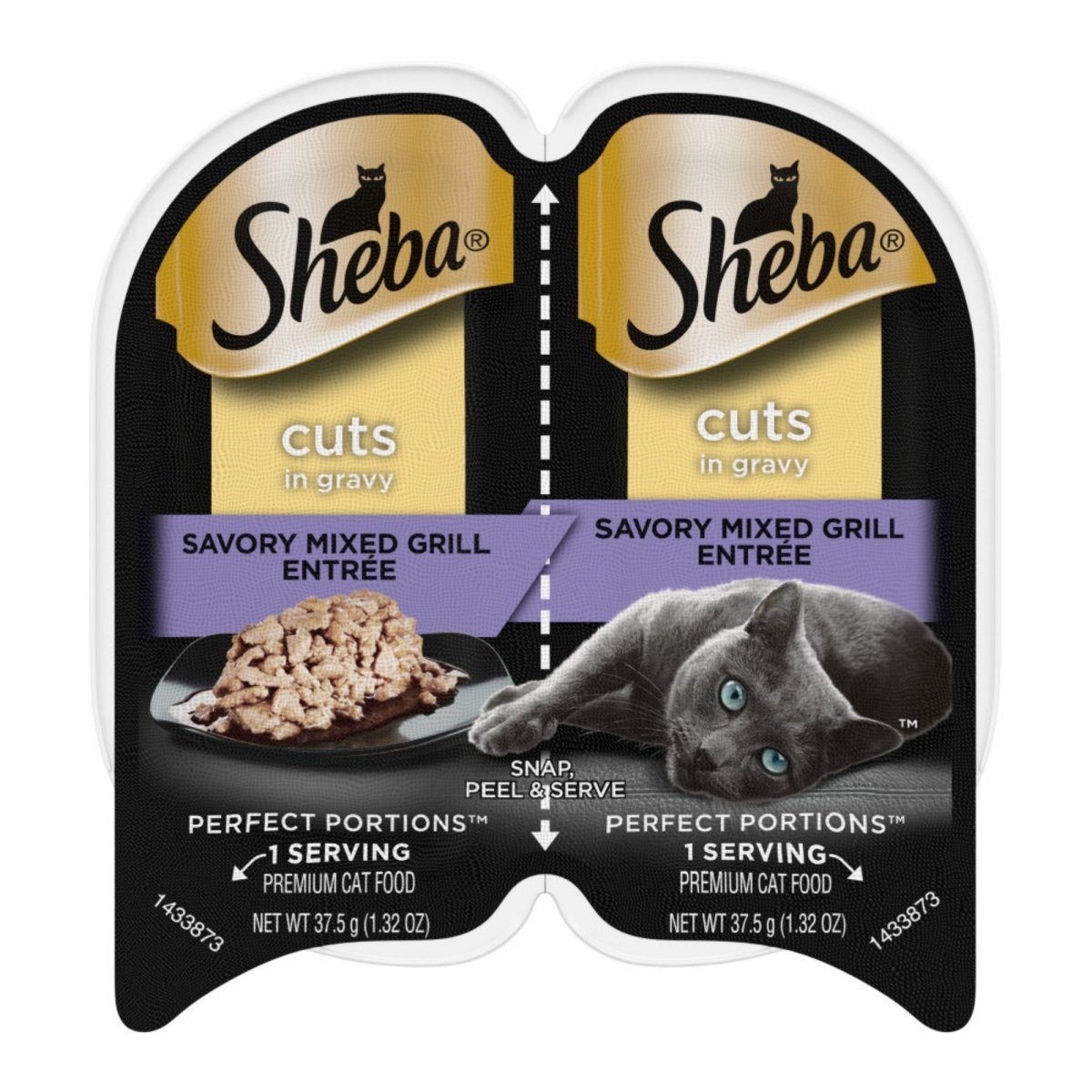 Sheba Perfect Portions Cuts in Gravy Wet Cat Food Savory Mixed Grill 2.6oz - Pets Perfect
