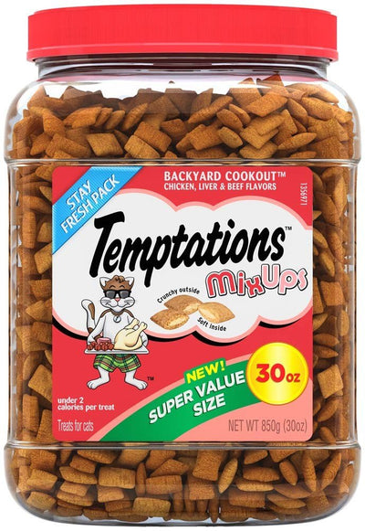 Temptations MixUps Crunchy & Soft Adult Cat Treats Backyard Cookout 30