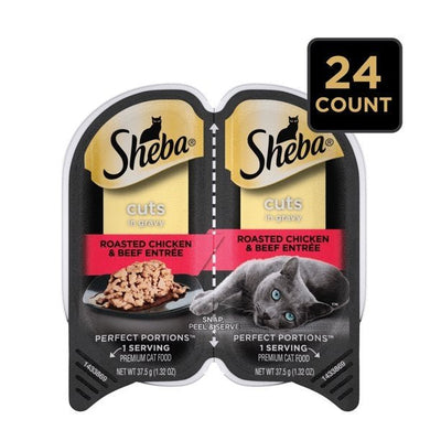 Sheba Perfect Portions Cuts in Gravy Wet Cat Food, 2.6 oz, 24 ct