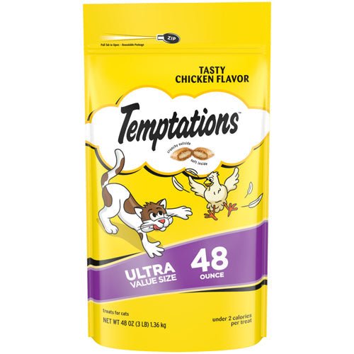 Temptations Classics Crunchy & Soft Adult Cat Treats Tasty Chicken 1ea/48oz. - Pets Perfect