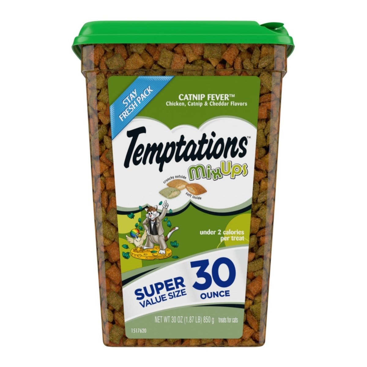 Temptations MixUps Crunchy & Soft Adult Cat Treats Catnip Fever 1ea/30oz. - Pets Perfect