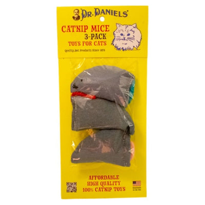 Dr. Daniel's Cat Catnip Mice 3 ct - Pets Perfect