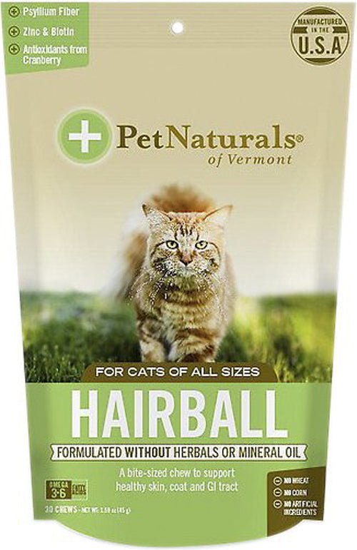 Pet Naturals Of Vermont Hairball Remedy For Cats 30 Count - Pets Perfect