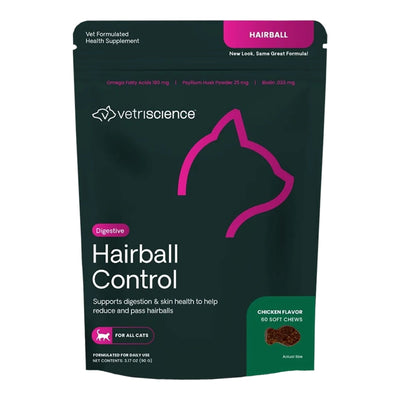 Vetri-Science Cat Hairball Digestive Support, 60-Count
