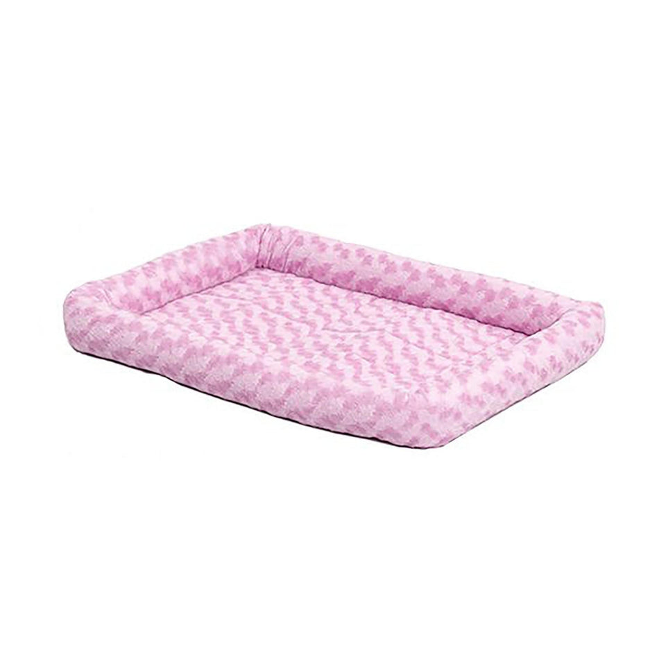 MidWest Homes for Pets QuietTime Bolster Dog Bed Pink 1ea/12in X 18in.