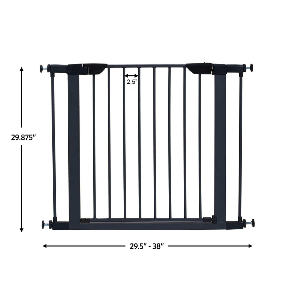 MidWest Homes for Pets Steel Pet Gate Graphite 1ea/29in.