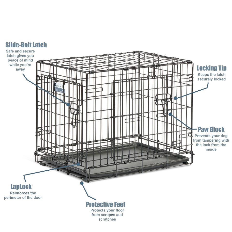 MidWest Homes for Pets Contour Double Door Dog Crate 1ea/24in.