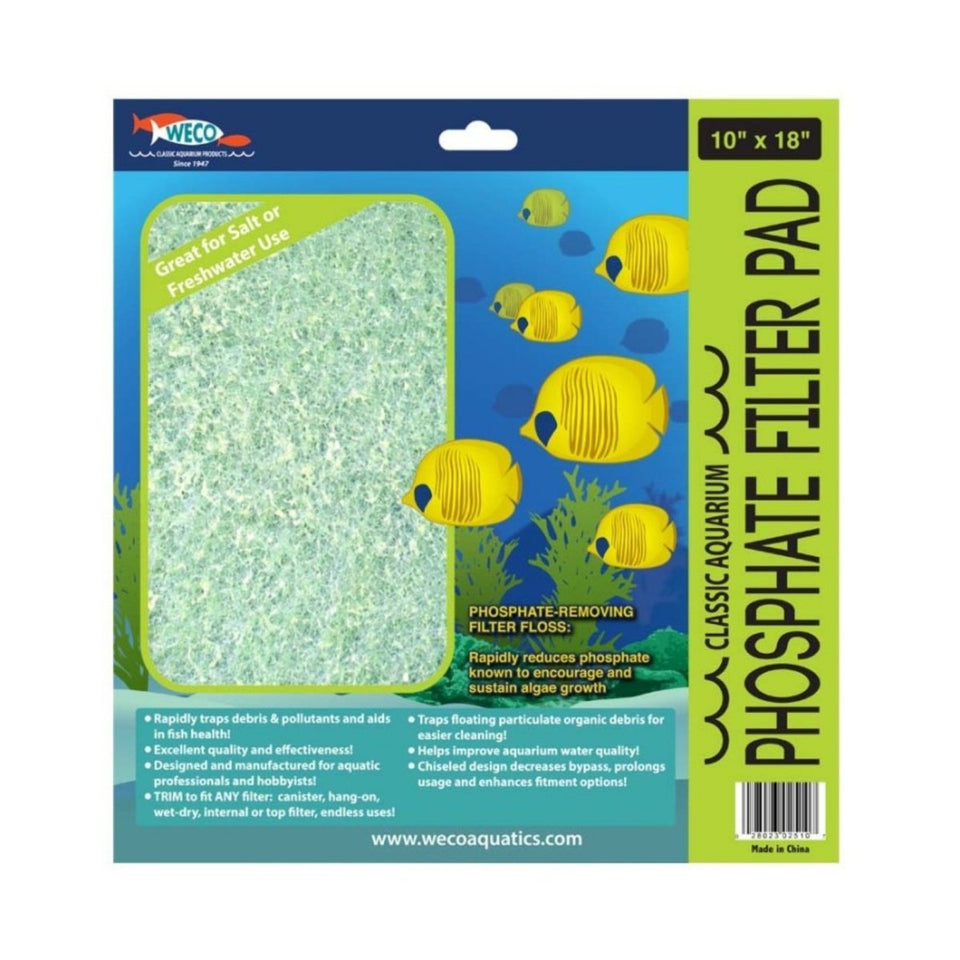 Weco Classic Aquarium Phosphate Aquarium Filter Pad Green, view 2