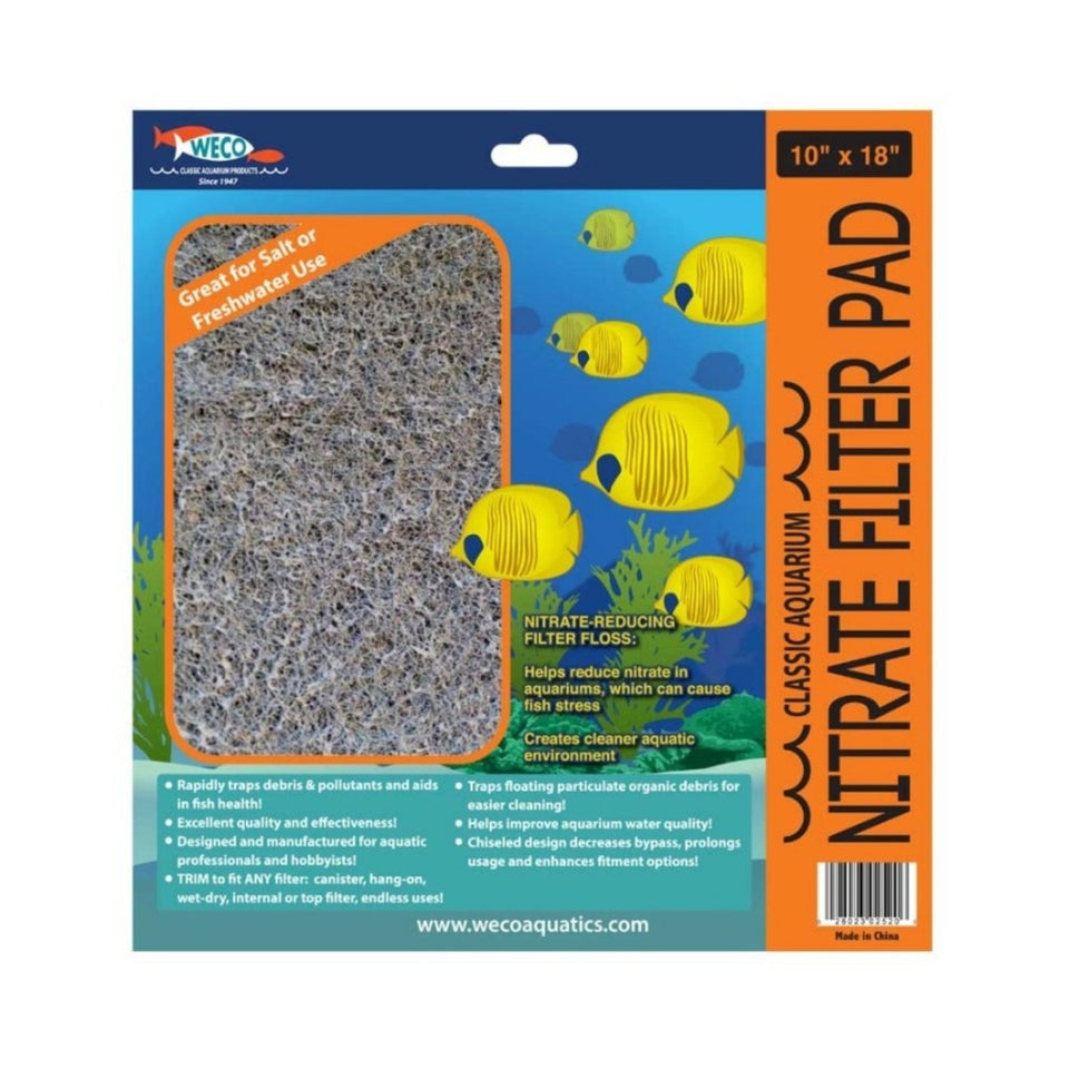 Weco Classic Aquarium Nitrate Aquarium Filter Pad Grey, 10 in x 18 in, view 2