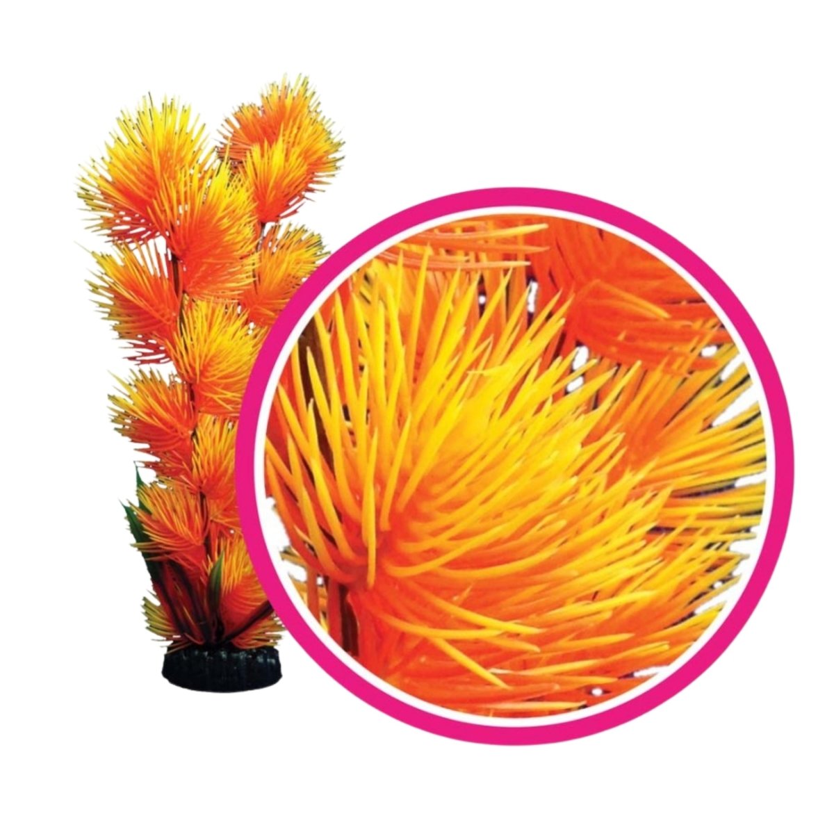 Weco Products Dream Series Pom Pom Aquarium Plant Orange, 1ea/9 in - Pets Perfect