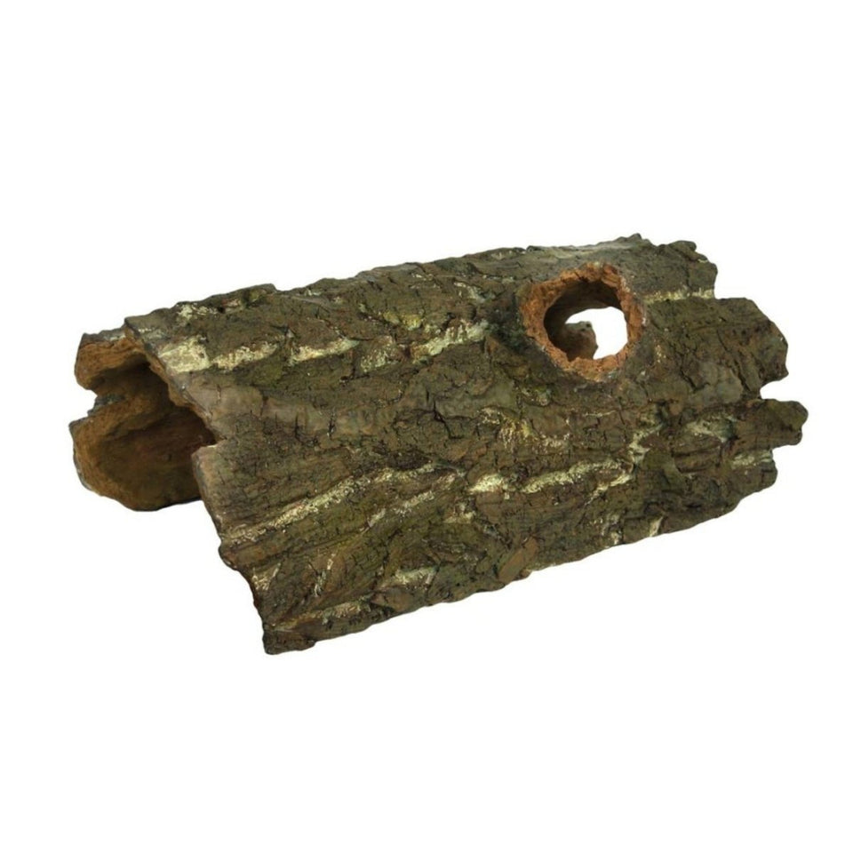 Weco Wecorama Sleepy Hollows Silver Pine Bark Lodge Terrarium Ornament