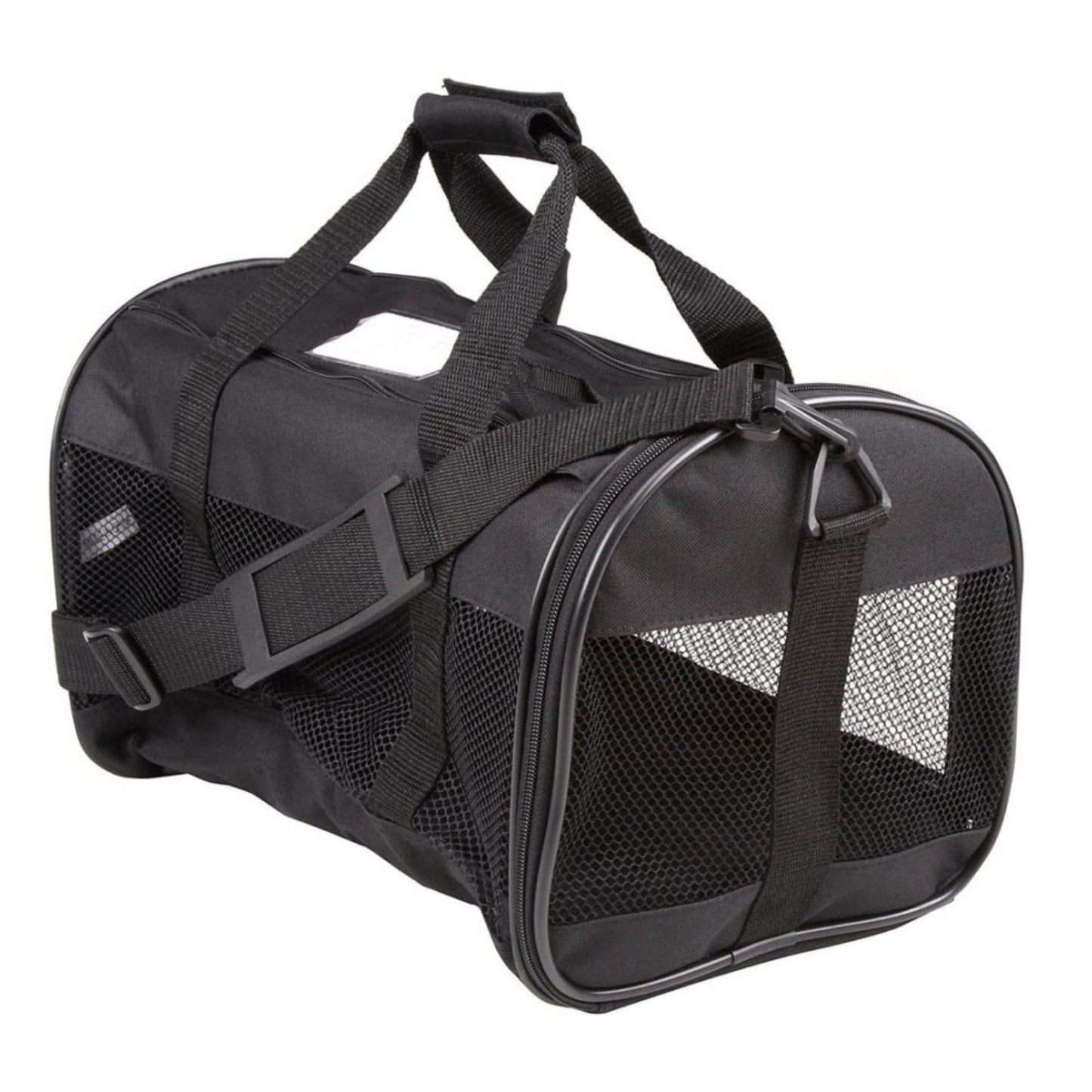Petmate Plush Soft-Sided Dog Kennel Cab, Black Large