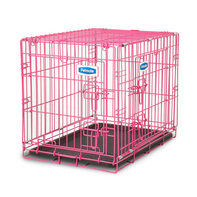 Petmate Puppy 2-Door Training Retreat Kennel, Pink, 24 in - Pets Perfect