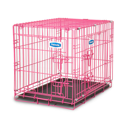 Petmate Puppy 2-Door Training Retreat Kennel, Pink, 24 in