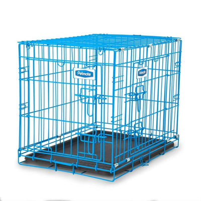 Petmate Puppy 2-Door Training Retreat Kennel, Blue, 24 in - Pets Perfect