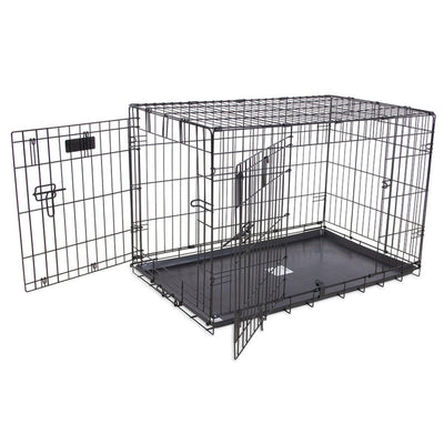 Petmate 2 Door Training Retreat Dog Kennel, Black, 30 in - Pets Perfect