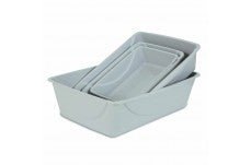 Petmate Basic Cat Litter Pan Mouse Gray, Small - Pets Perfect