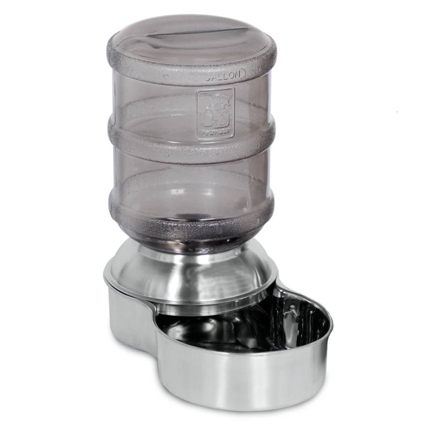 Petmate Replenish Waterer Stainless Steel Stainless Steel/Smoke Small