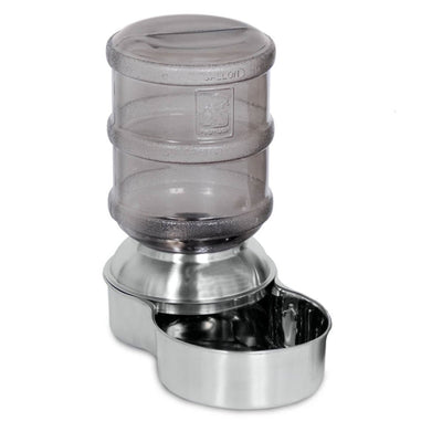Petmate Replenish Waterer Stainless Steel Stainless Steel/Smoke Small - Pets Perfect