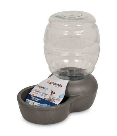 Petmate Replendish Water With Microban Pearl Silver, Grey Small - Pets Perfect