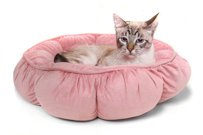 Aspen Puffy Round Pet Bed Assorted 18 in