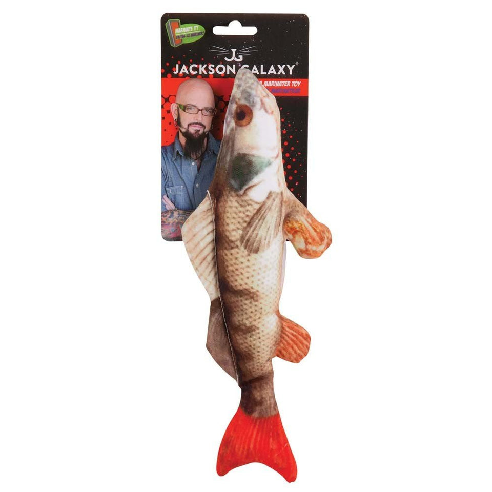 Jackson Galaxy Mega Marinater Photo Fish Catnip Cat Toy Multi-Color