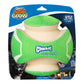 Chuckit! Kick Fetch Dog Toy Max Glow Green/White 1ea/LG - Pets Perfect