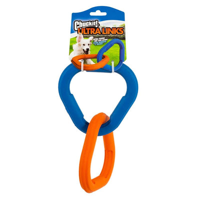 Chuckit! Ultra Links Dog Toy Blue, Orange 9 in