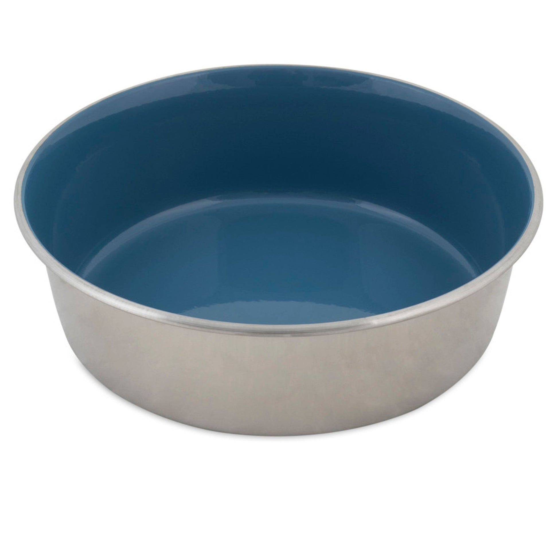 Petmate Painted Stainless Steel Bowl Vallarta, Blue 12 Cup